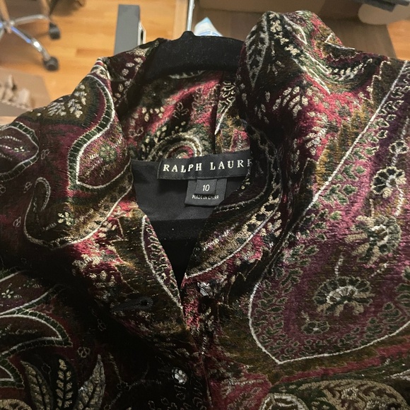 RL Black Label Paisley Blazer Sz 10 - Picture 2 of 15